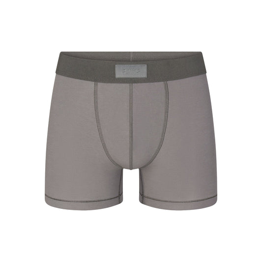 SKIMS COTTON MENS 3" BOXER BRIEF | WASHED GUNMETAL
