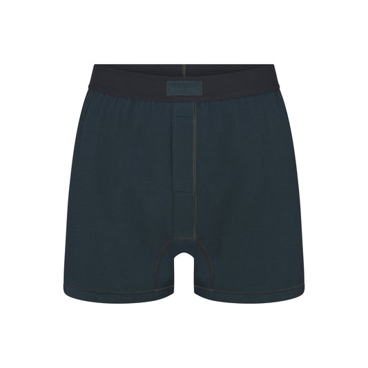 SKIMS COTTON MENS KNIT BOXER | VERDANT