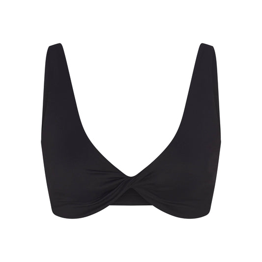 NikeSKIMS MATTE TWIST-FRONT BRA | OBSIDIAN