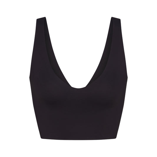 NikeSKIMS MATTE V-NECK BRA TOP | OBSIDIAN