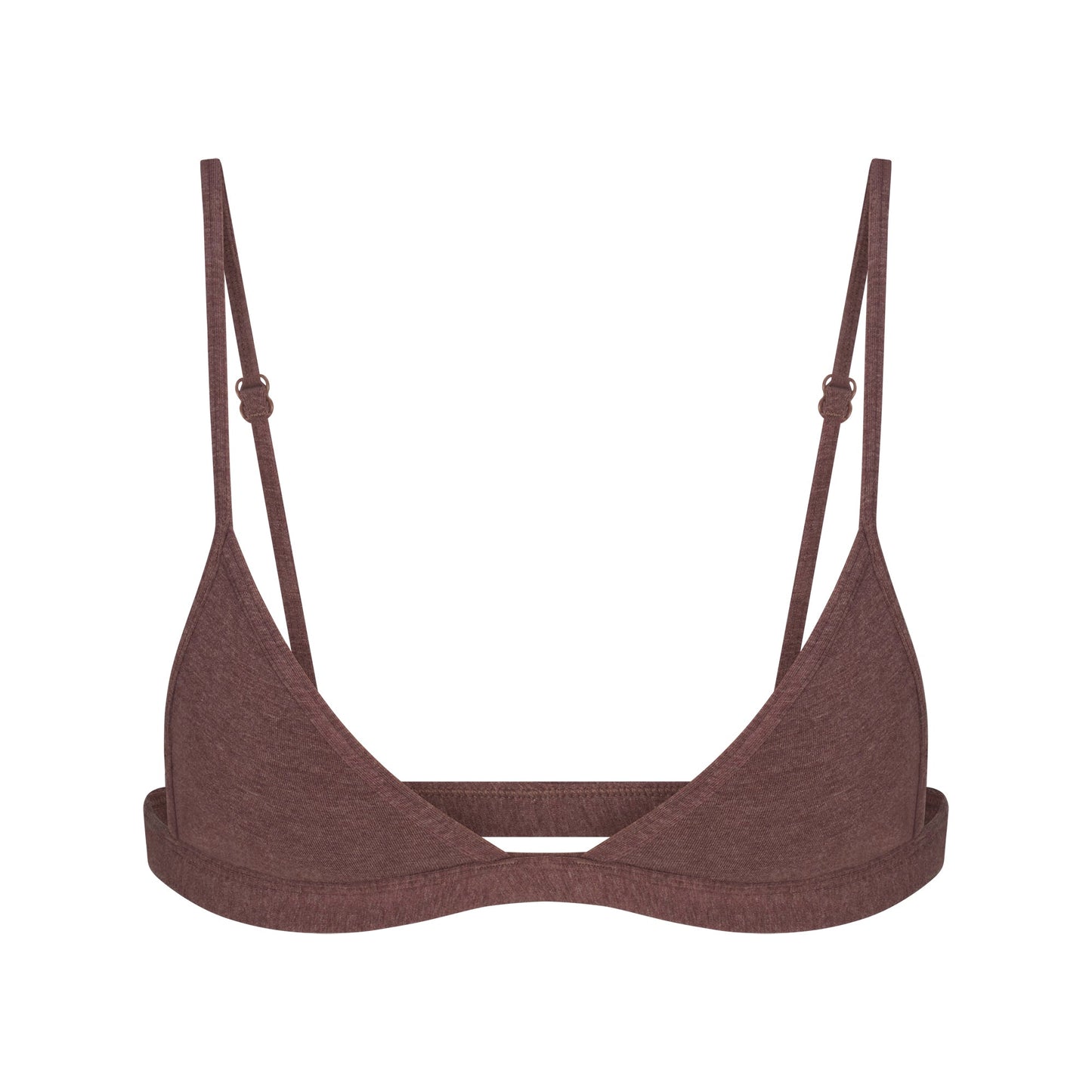 EVERYDAY COTTON TRIANGLE BRALETTE | COCOA HEATHER