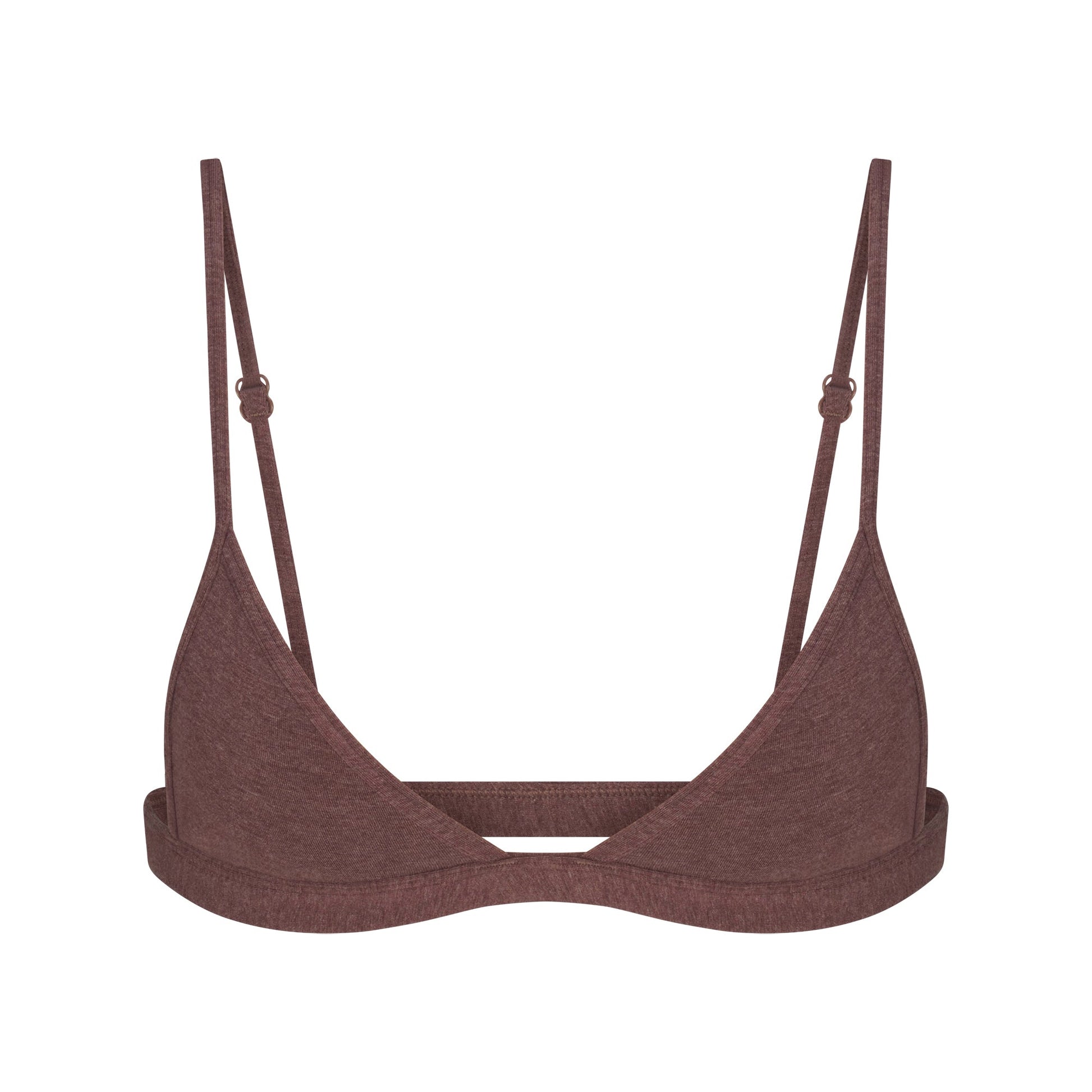 EVERYDAY COTTON TRIANGLE BRALETTE | COCOA HEATHER