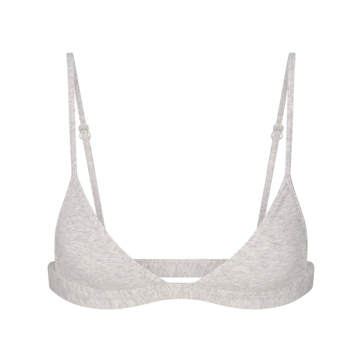 EVERYDAY COTTON TRIANGLE BRALETTE | LIGHT HEATHER GREY
