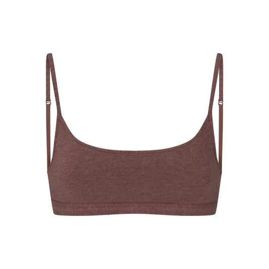 EVERYDAY COTTON SCOOP BRALETTE | COCOA HEATHER
