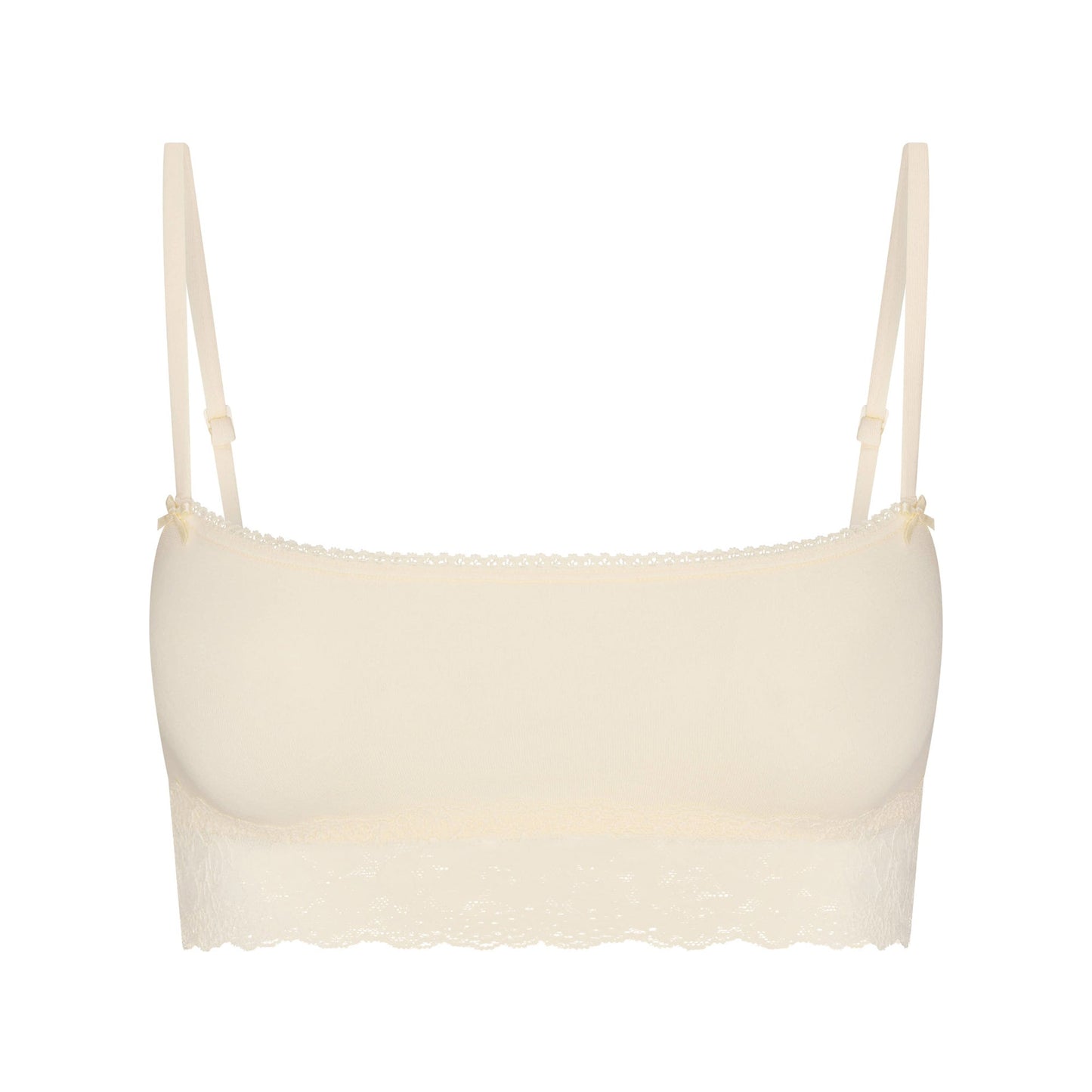 LIGHTWEIGHT COTTON STRAIGHT NECK BRALETTE | BUTTER TONAL