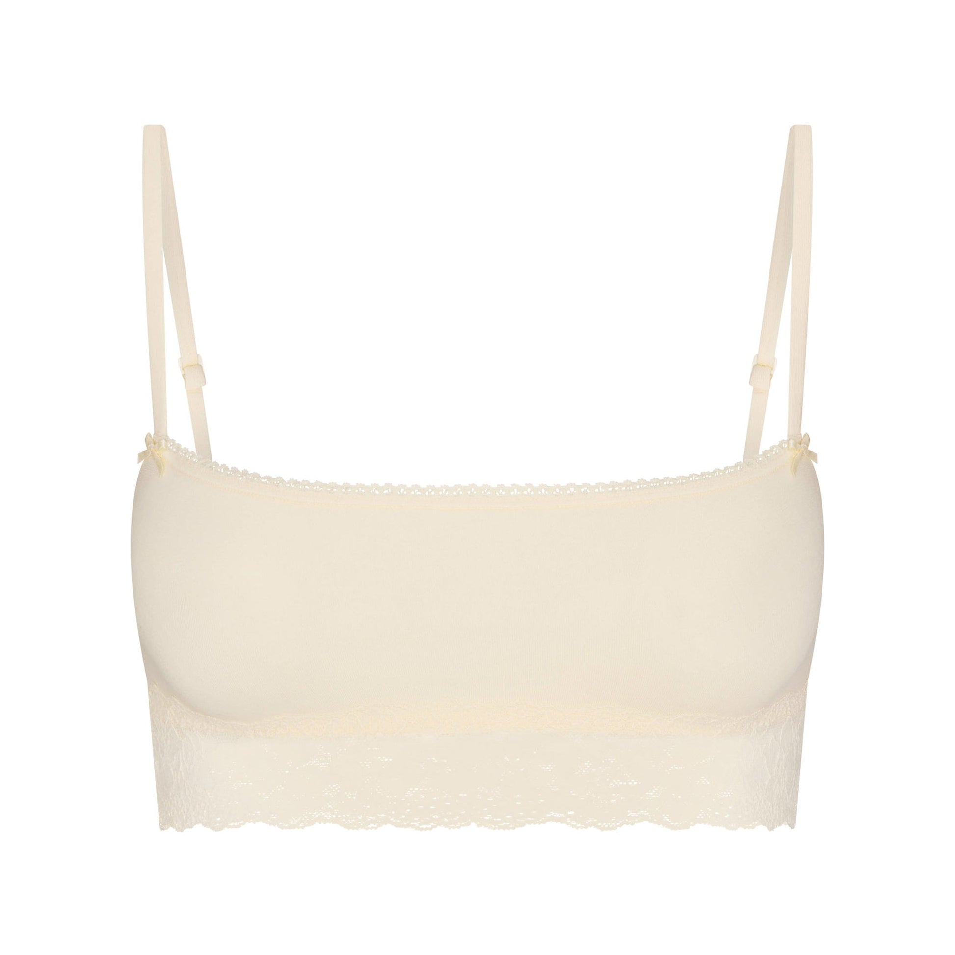 LIGHTWEIGHT COTTON STRAIGHT NECK BRALETTE | BUTTER TONAL