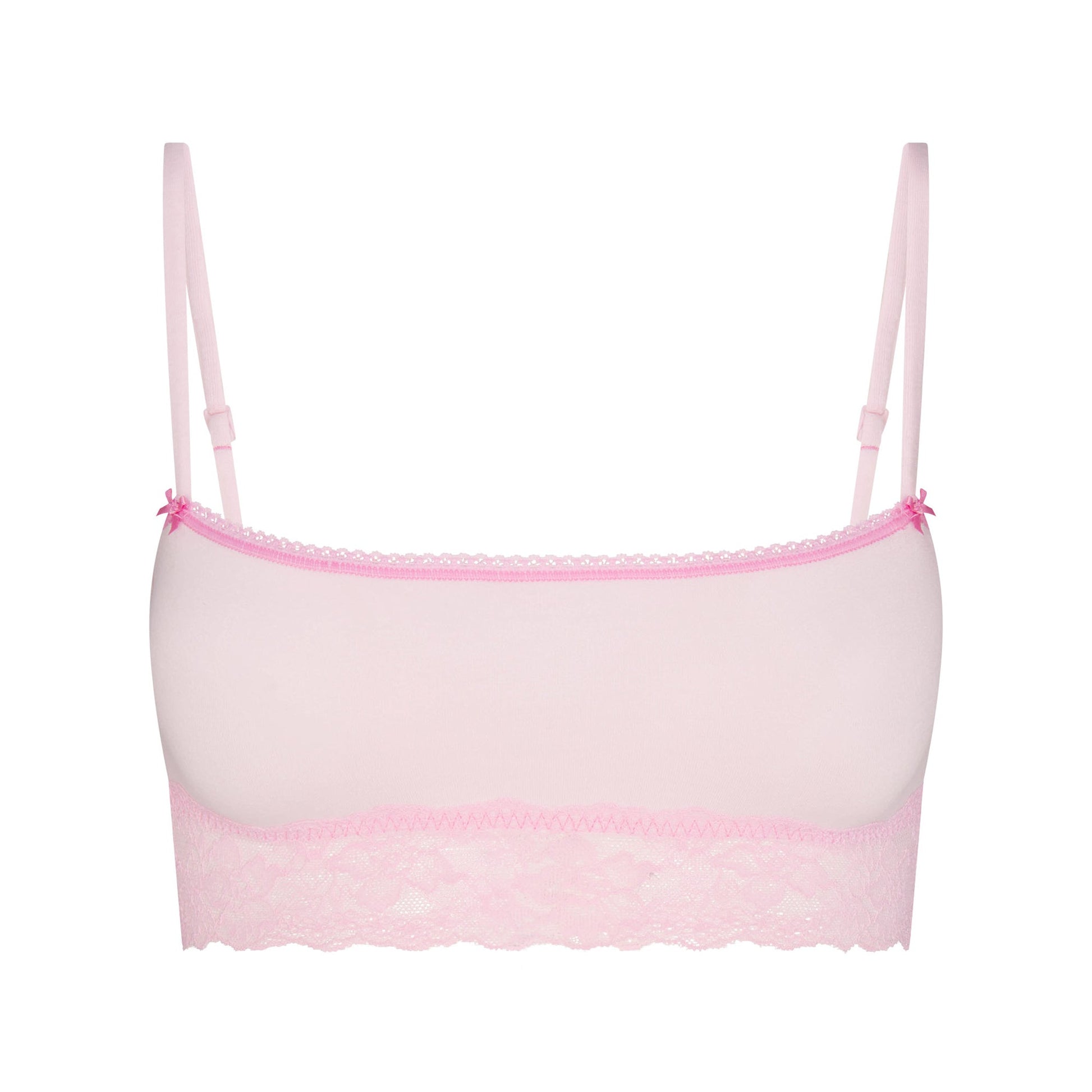 LIGHTWEIGHT COTTON STRAIGHT NECK BRALETTE | CHERRY BLOSSOM TONAL