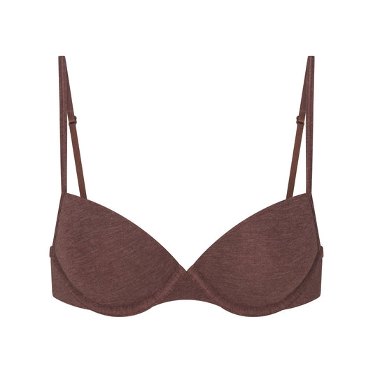 EVERYDAY COTTON T-SHIRT BRA | COCOA HEATHER