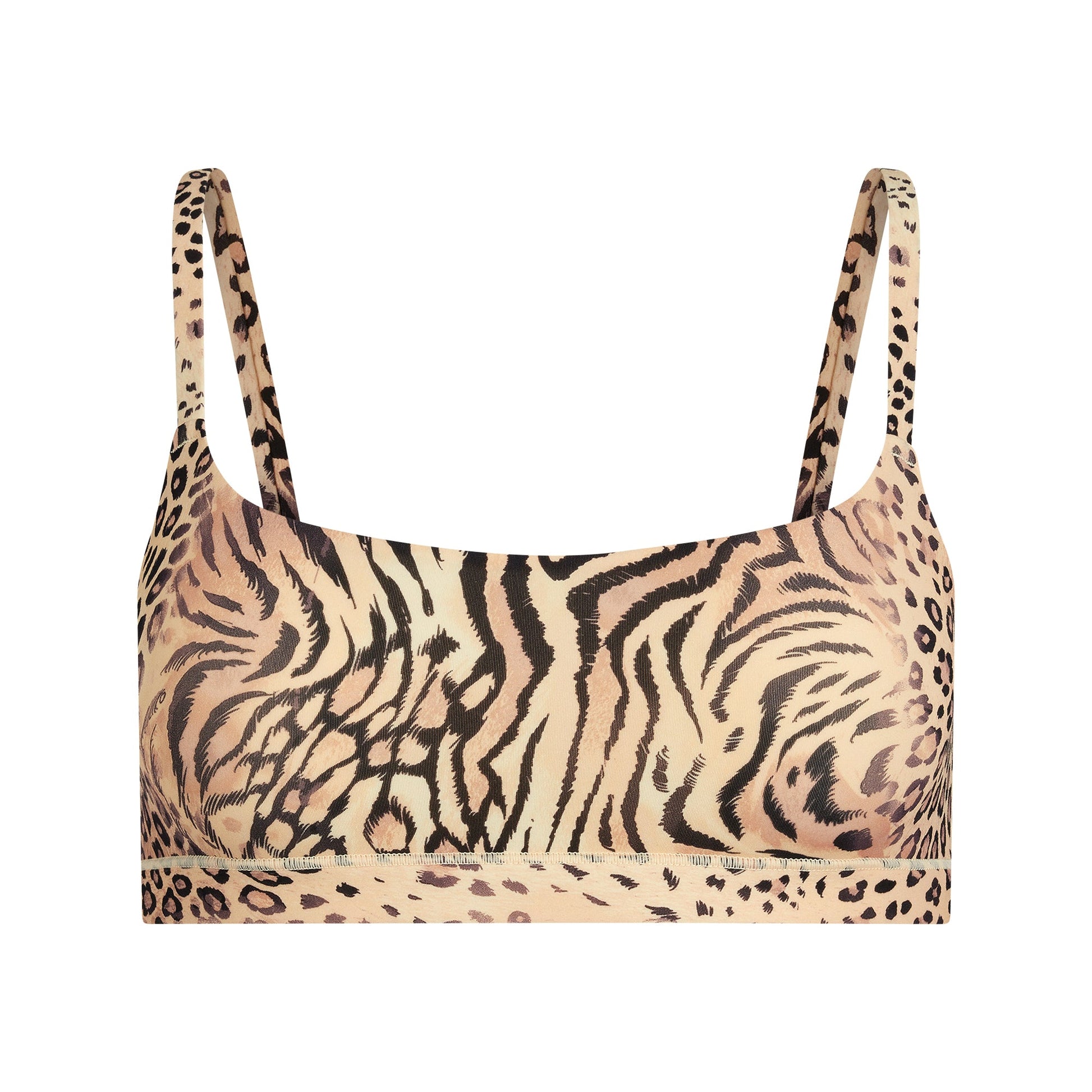 FITS EVERYBODY SCOOP BRALETTE | SAND MULTI ANIMAL