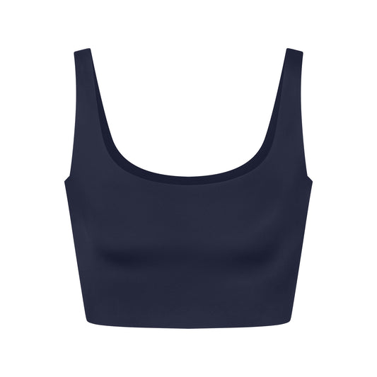 NikeSKIMS SHINE SCOOP NECK BRA TOP | NAVY