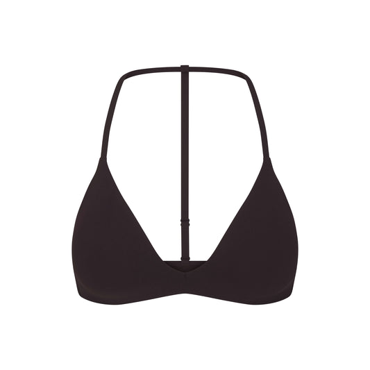 NikeSKIMS STUDIO STRETCH T-BACK TRIANGLE BRA | DARK ROAST