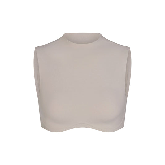 NikeSKIMS STUDIO STRETCH MOCK NECK BRA TOP | LINEN
