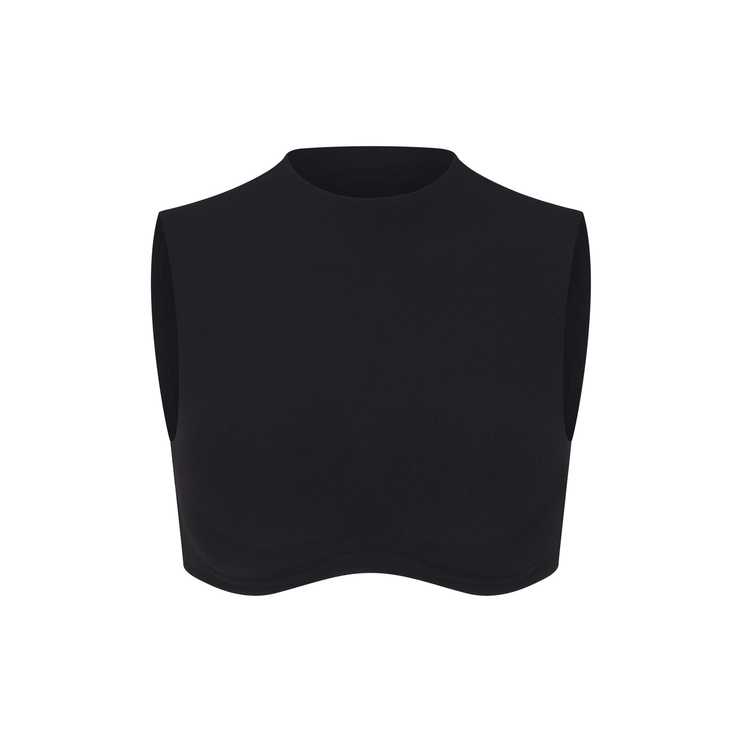 NikeSKIMS STUDIO STRETCH MOCK NECK BRA TOP | OBSIDIAN