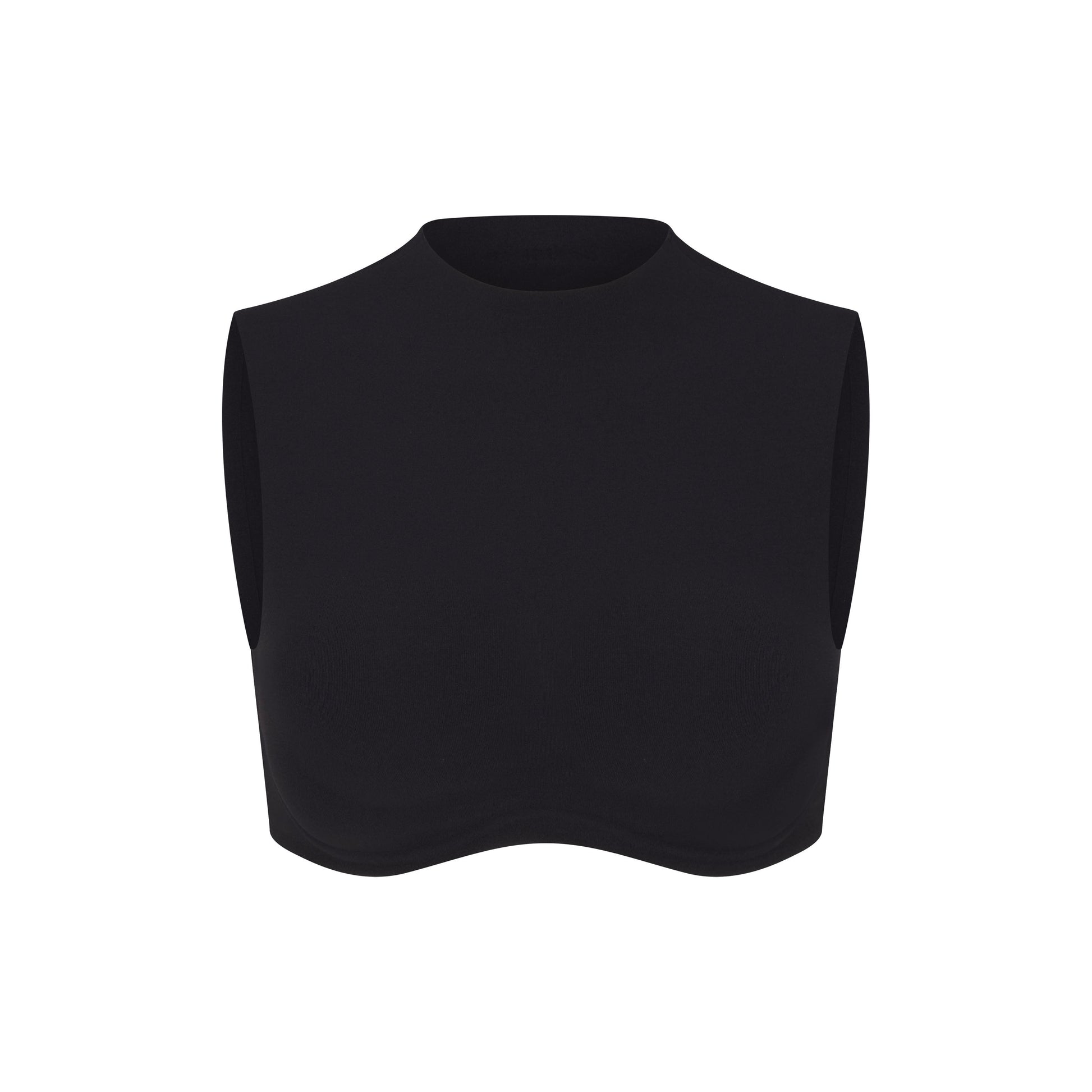 NikeSKIMS STUDIO STRETCH MOCK NECK BRA TOP | OBSIDIAN