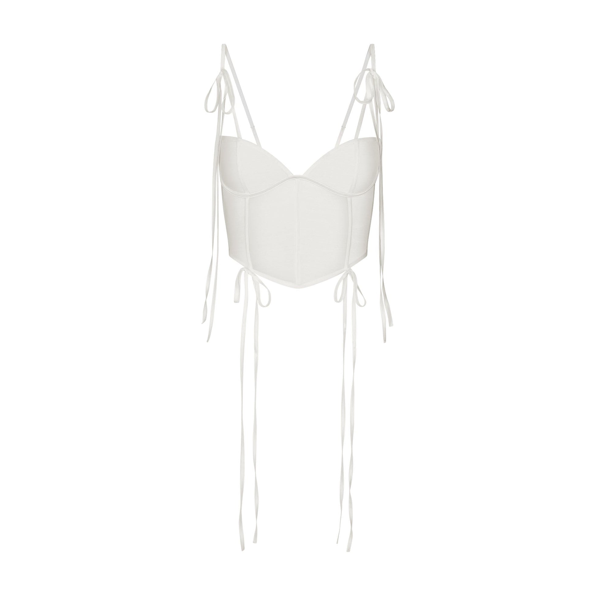 ULTRA FINE MESH BOW CORSET | IVORY