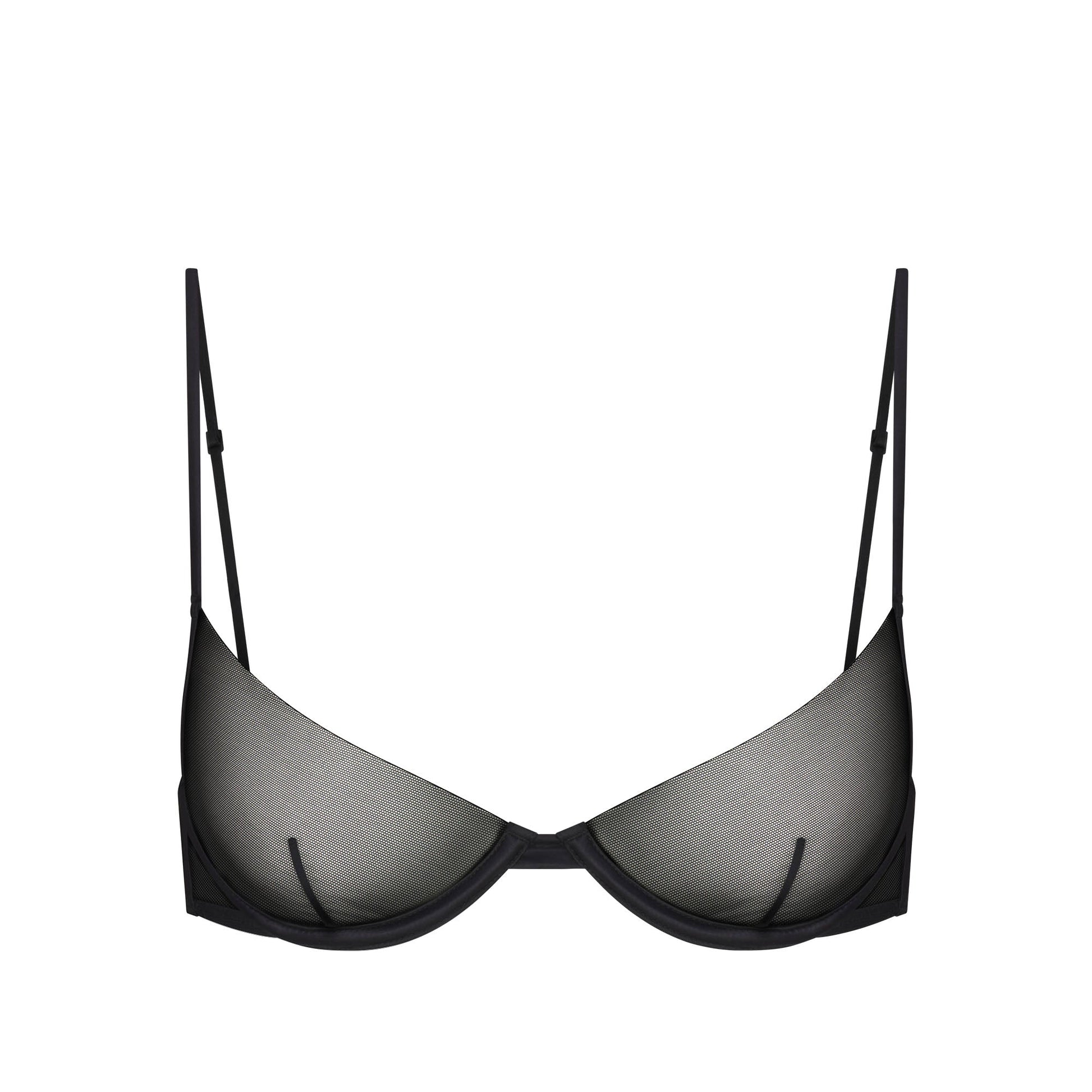 INVISIBLE PLUNGE BRA | OBSIDIAN