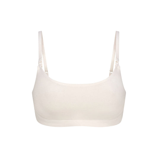 COTTON JERSEY MATERNITY NURSING SCOOP BRALETTE | MARBLE
