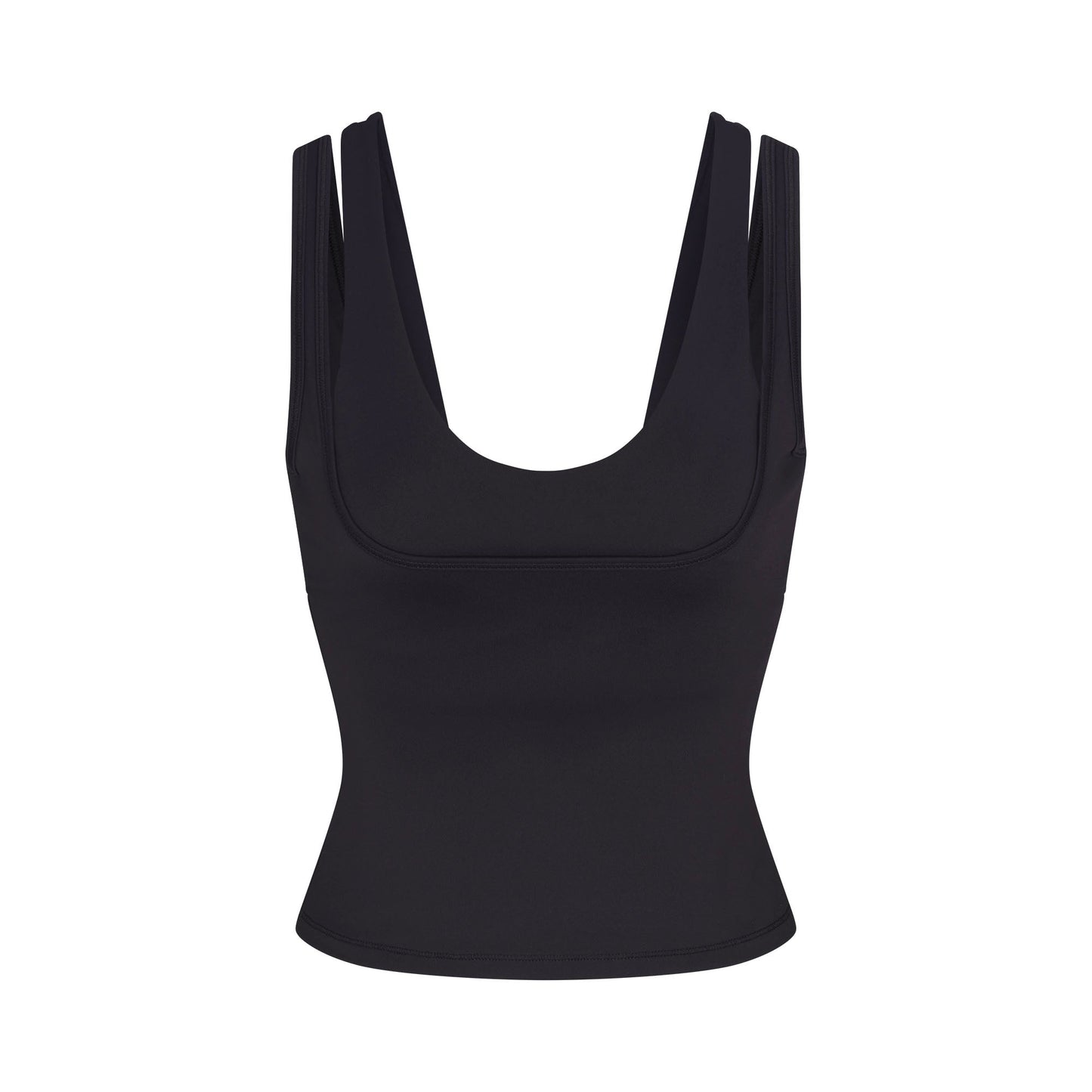 NikeSKIMS MATTE DOUBLE STRAP SCOOP TANK | OBSIDIAN