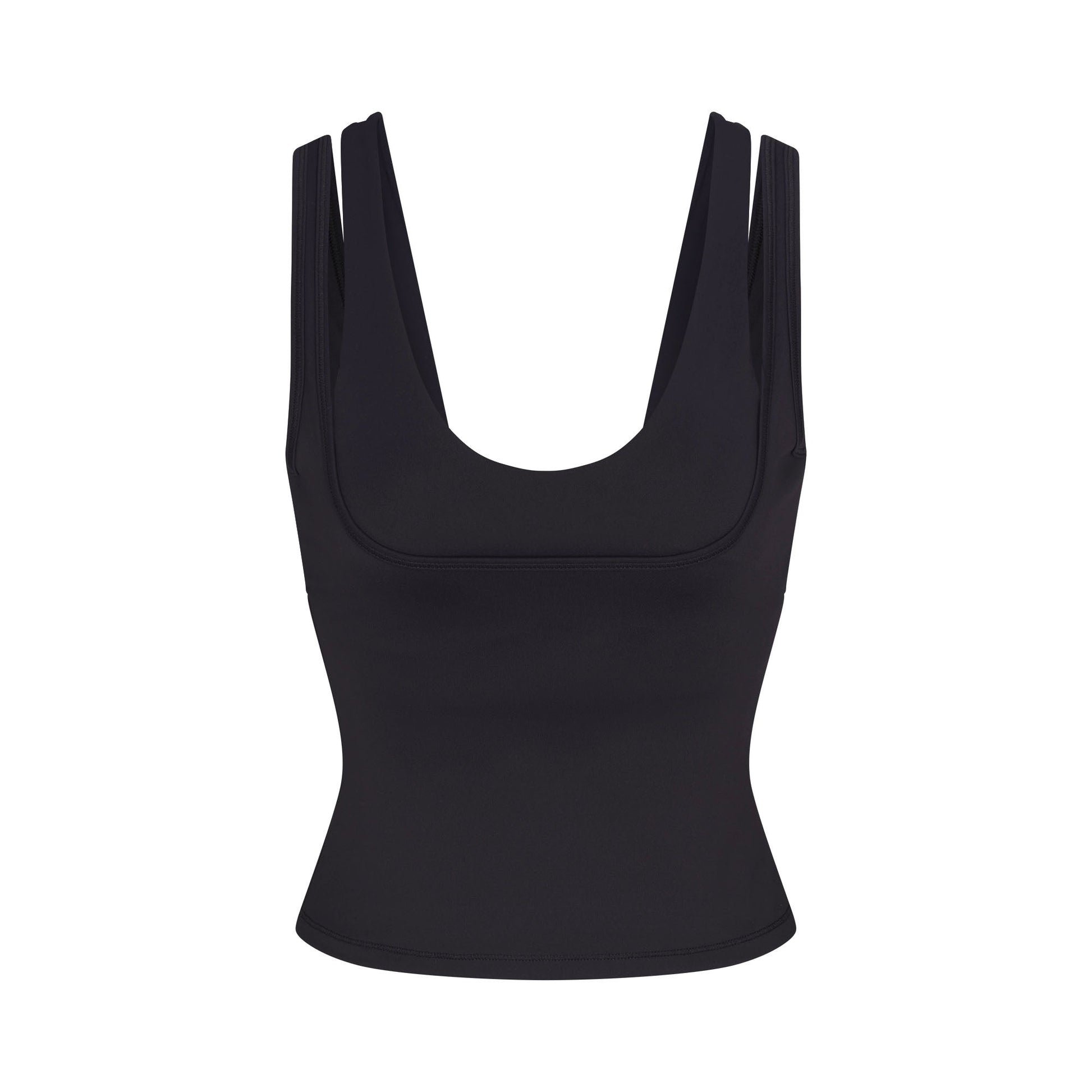 NikeSKIMS MATTE DOUBLE STRAP SCOOP TANK | OBSIDIAN