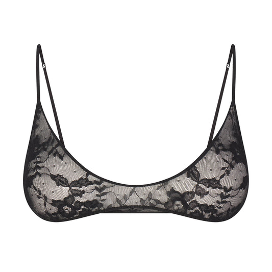 STRETCH LACE SKIMPY SCOOP BRALETTE | SOOT