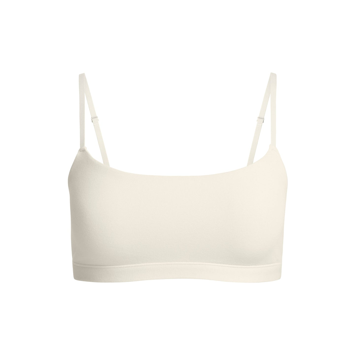 COTTON JERSEY SCOOP BRALETTE | BONE