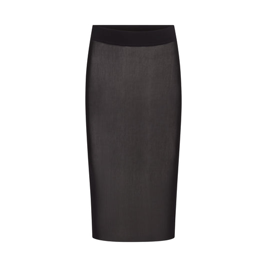 MESH COVER-UPS MIDI SKIRT | ONYX