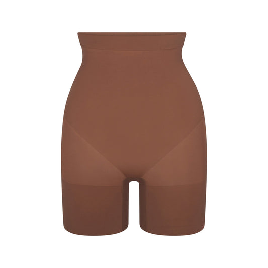 SHEER SEAMLESS HIGH-WAISTED MID THIGH SHORT | JASPER