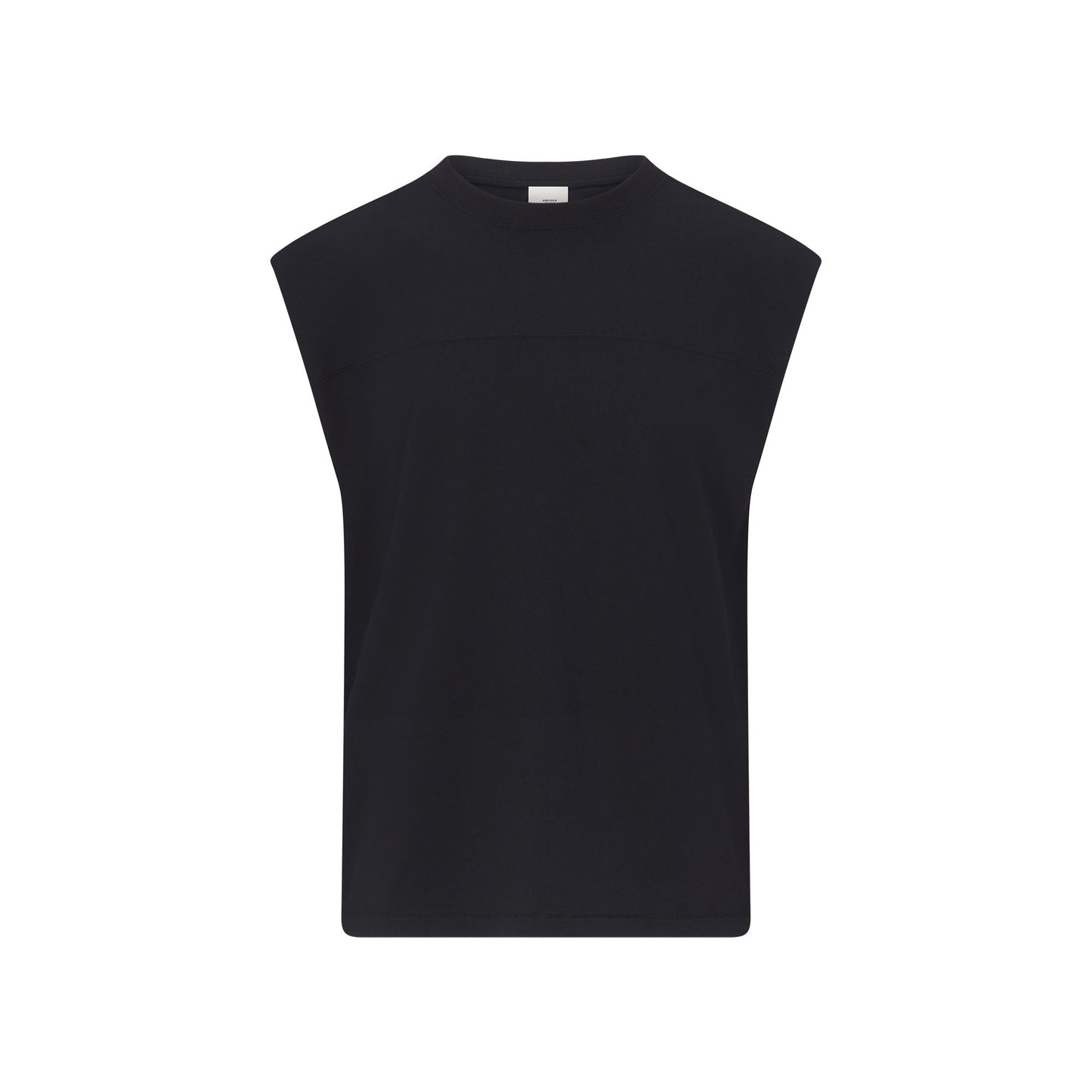 HEAVYWEIGHT COTTON MENS CROPPED MUSCLE TANK | OBSIDIAN