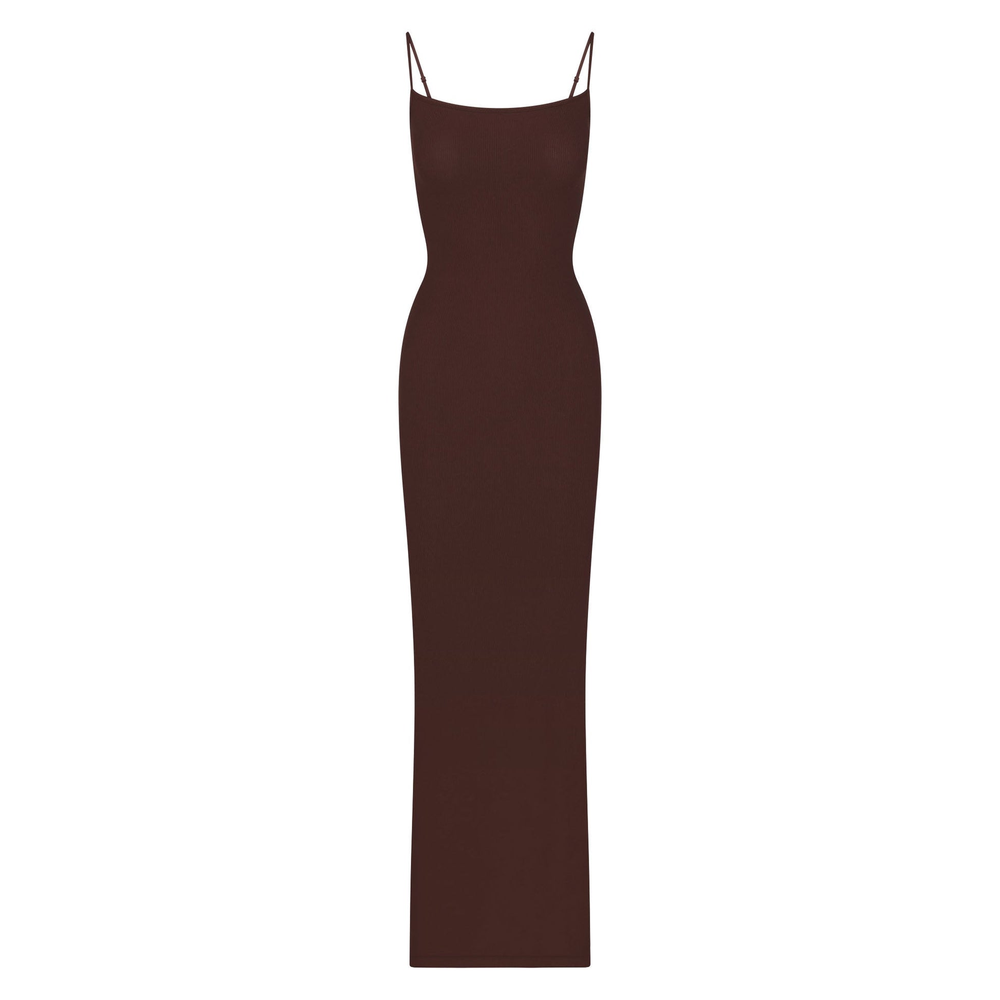 SOFT LOUNGE LONG SLIP DRESS | COCOA