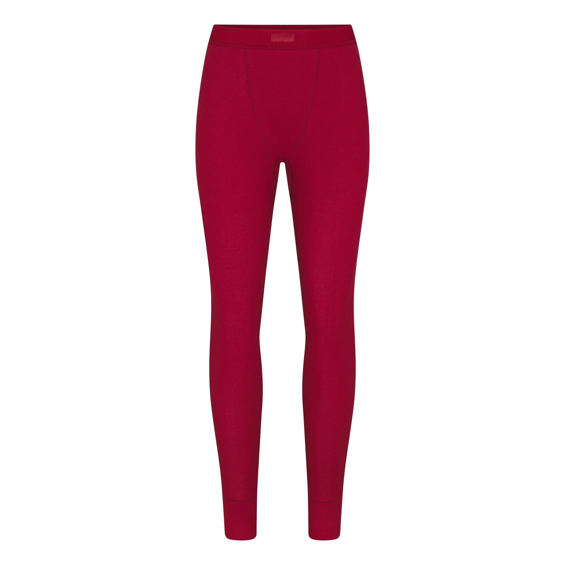 COTTON RIB LEGGING | BRICK