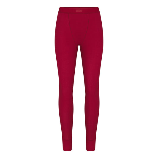 COTTON RIB LEGGING | BRICK