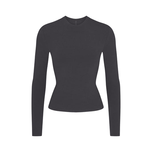 COTTON JERSEY LONG SLEEVE T-SHIRT | SOOT