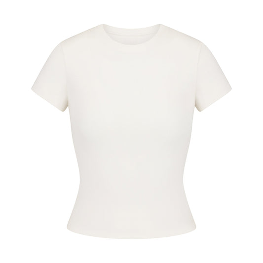 COTTON RIB T-SHIRT | MARBLE