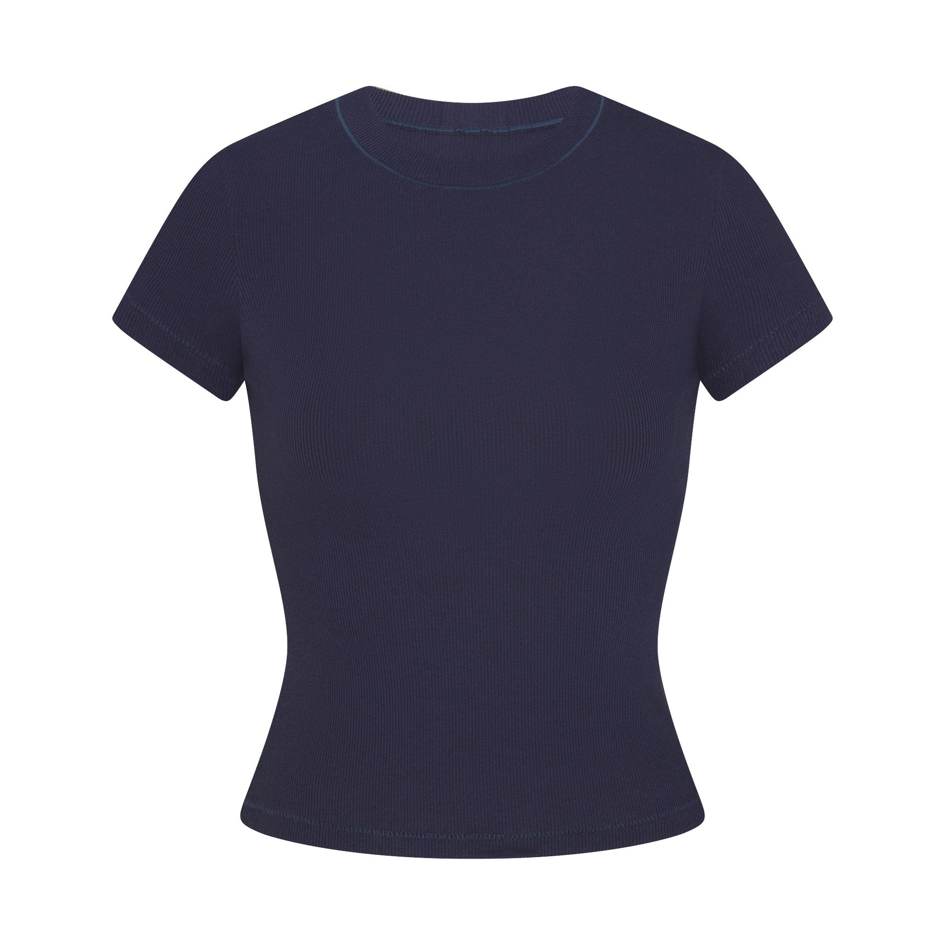 COTTON RIB T-SHIRT | NAVY