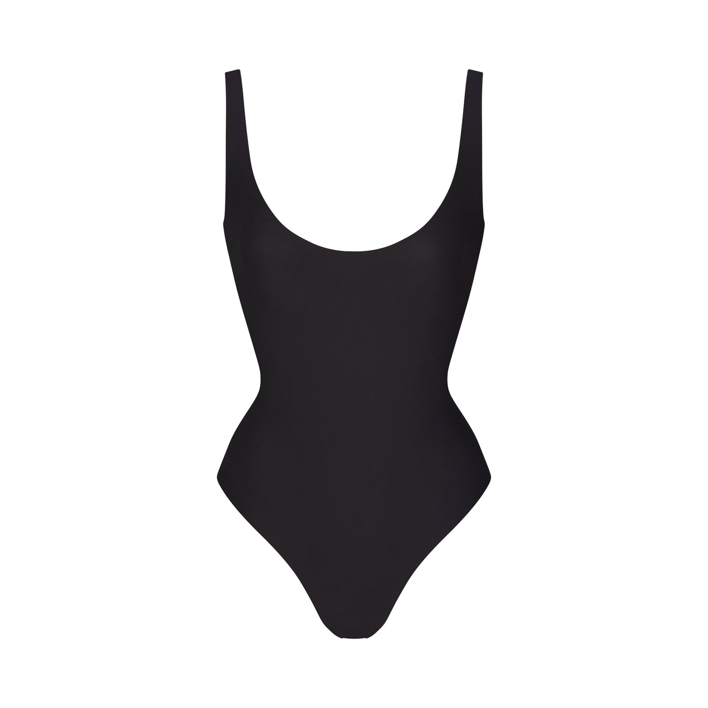 SKIMS BODY SCOOP LOW BACK THONG BODYSUIT | ONYX