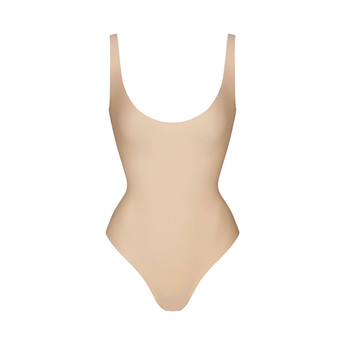 SKIMS BODY SCOOP LOW BACK THONG BODYSUIT | SAND
