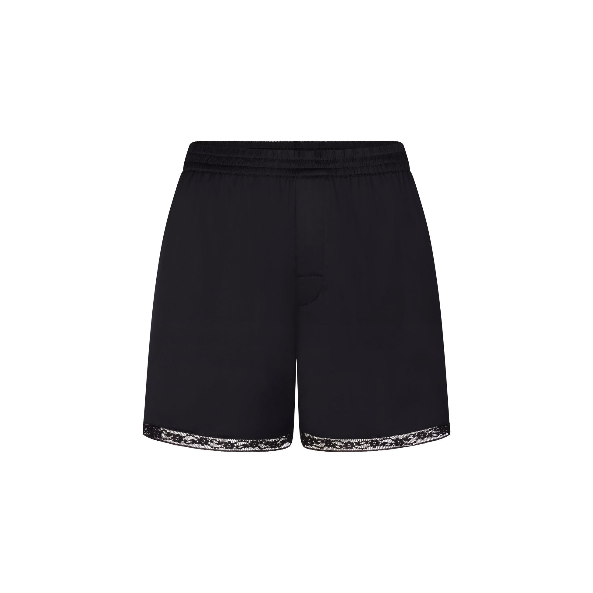 WOVEN SHINE LACE BOXER | ONYX
