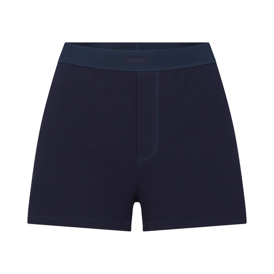 COTTON RIB LOOSE BOXER | NAVY