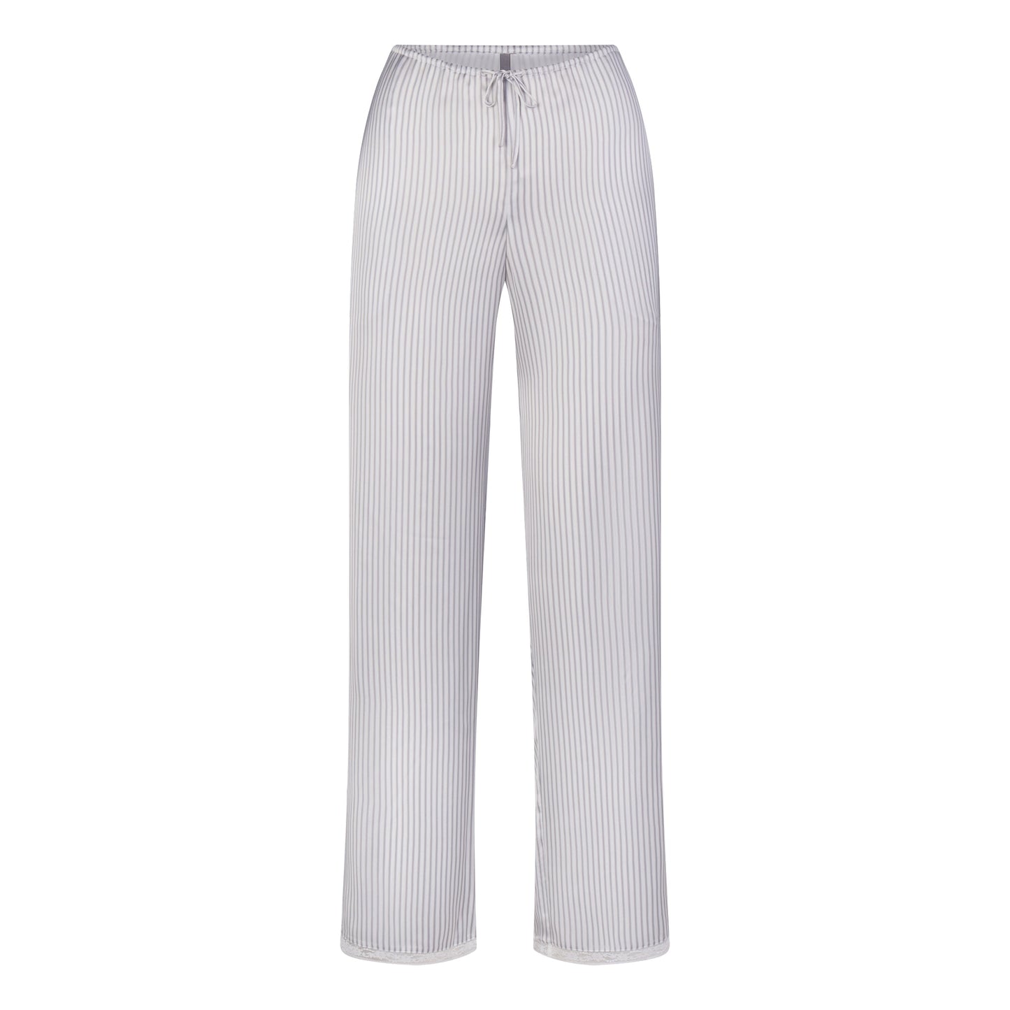 WOVEN SHINE LACE PANT | SILVER TRIPLE PINSTRIPE