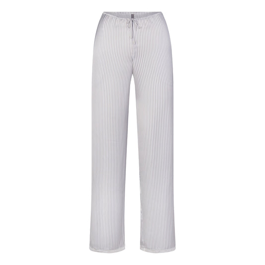 WOVEN SHINE LACE PANT | SILVER TRIPLE PINSTRIPE