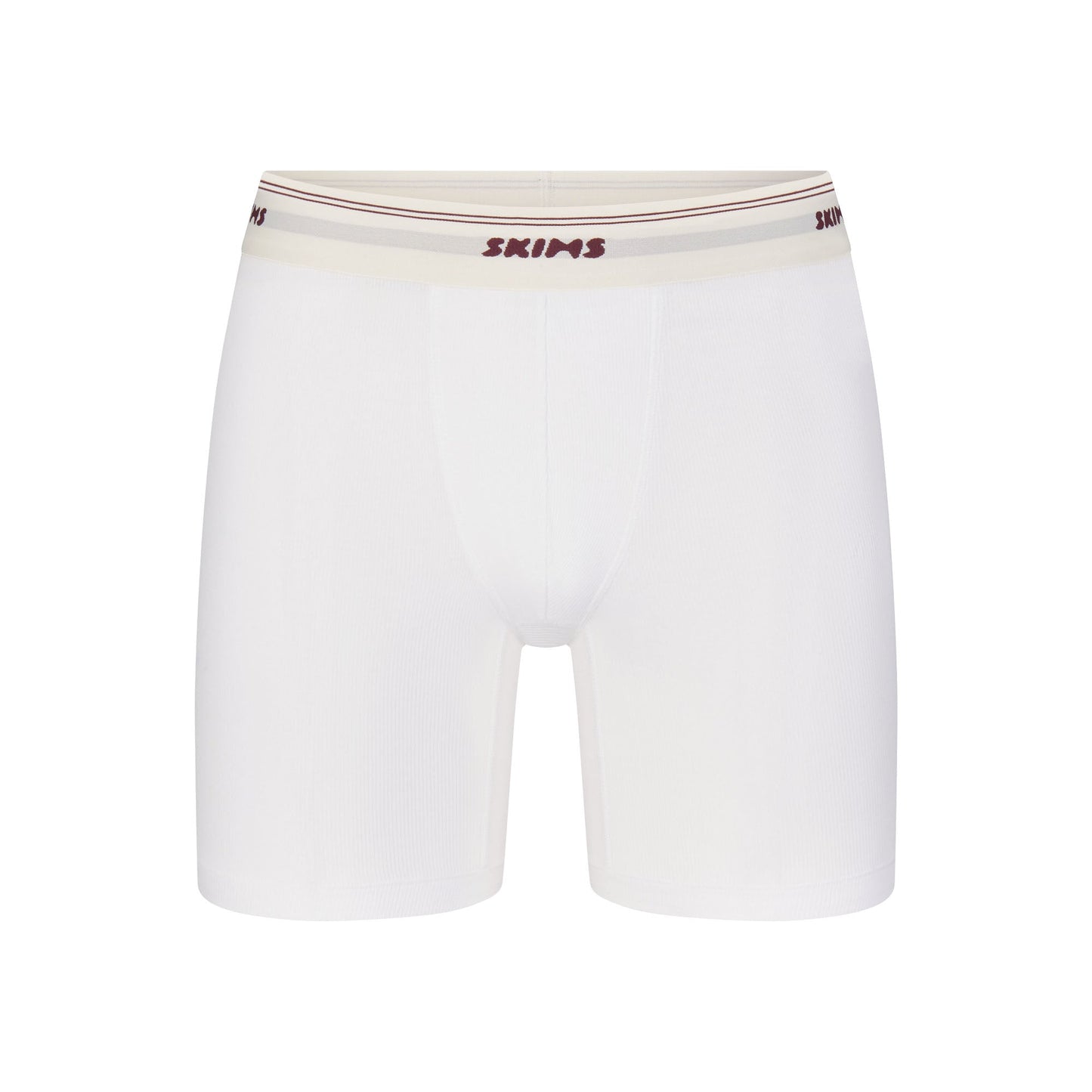 SKIMS COTTON RIB MENS 5" BOXER BRIEF | CHALK