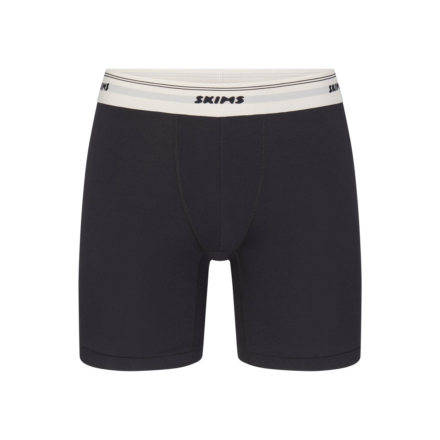 SKIMS COTTON RIB MENS 5" BOXER BRIEF | ONYX