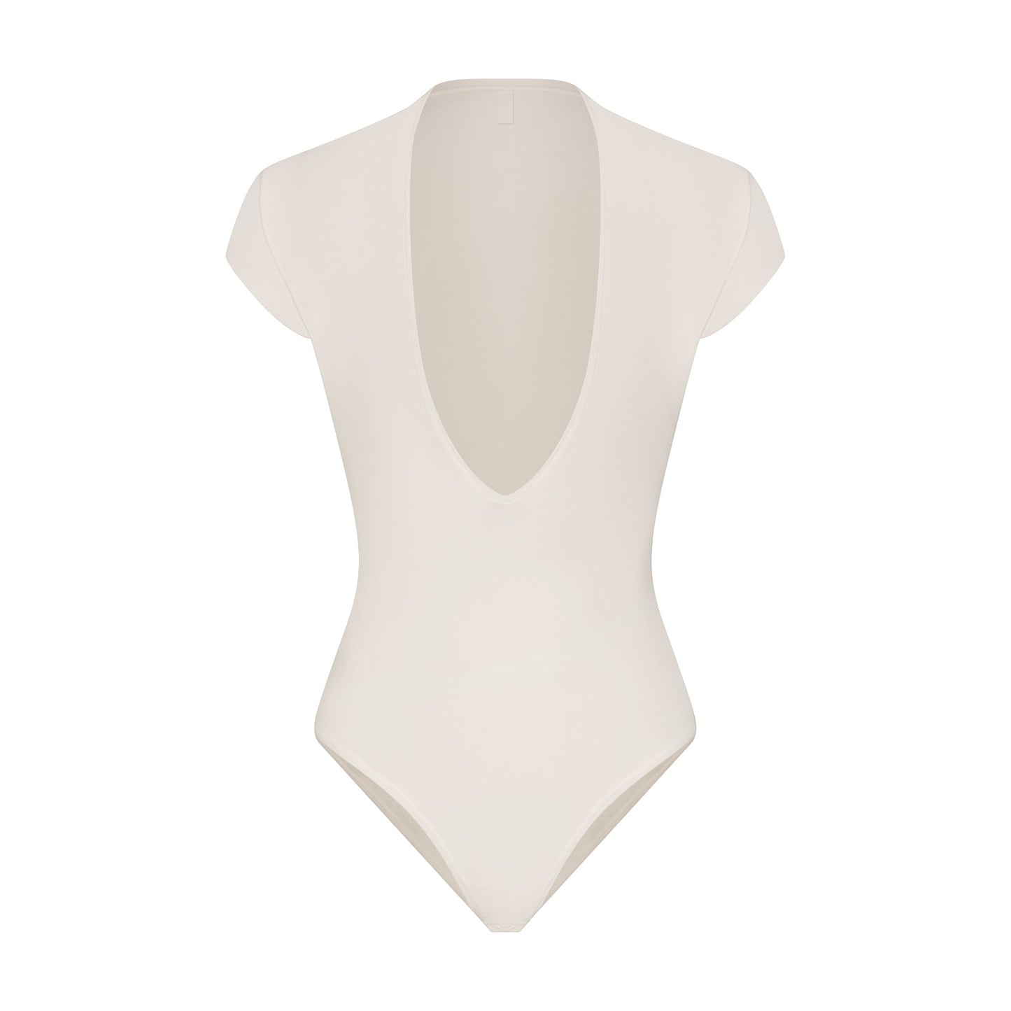COTTON JERSEY DEEP PLUNGE BODYSUIT | MARBLE