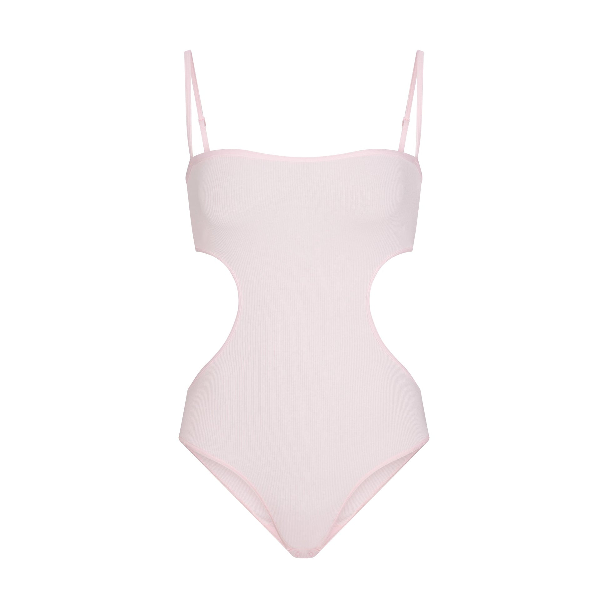 COTTON RIB CUT OUT BODYSUIT | CHERRY BLOSSOM