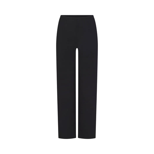 HEAVYWEIGHT CREPE STRAIGHT LEG PANT | OBSIDIAN