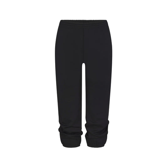 HEAVYWEIGHT CREPE CROPPED JOGGER | OBSIDIAN