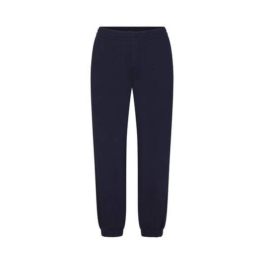 DRAPEY FRENCH TERRY CROPPED JOGGER | NAVY
