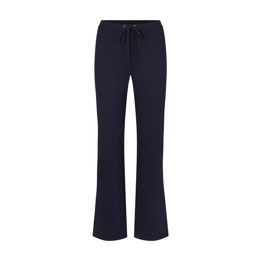 DRAPEY FRENCH TERRY STRAIGHT LEG PANT | NAVY