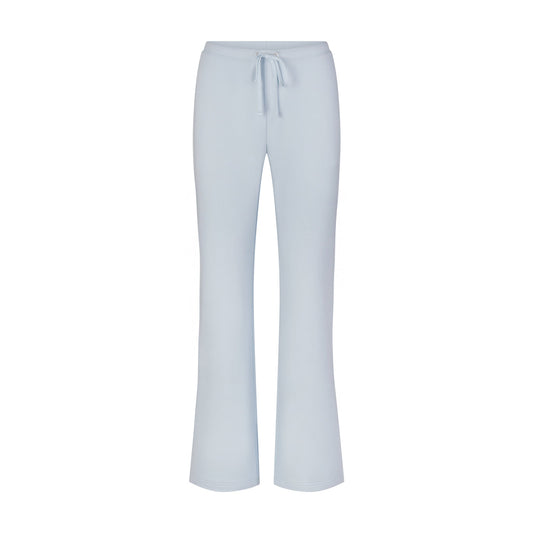 DRAPEY FRENCH TERRY STRAIGHT LEG PANT | POWDER BLUE