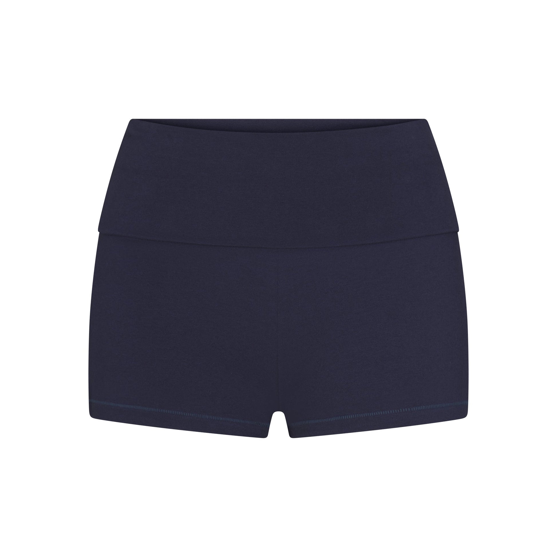 COTTON JERSEY FOLDOVER SHORT | NAVY
